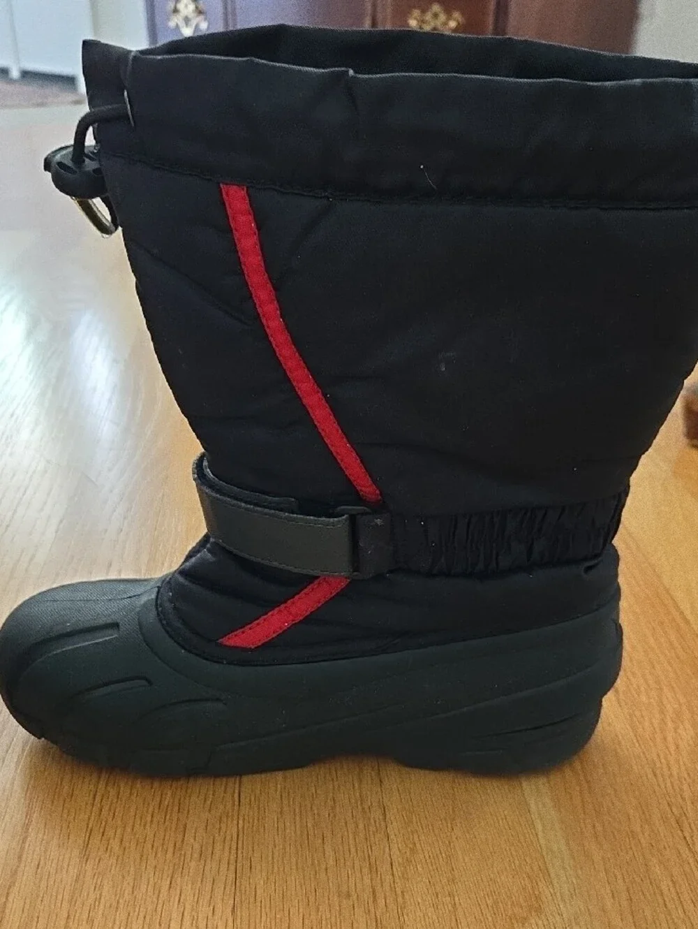 SOREL Kids Youth Flurry Winter Boots Black/Red NY1965-015 Size 4